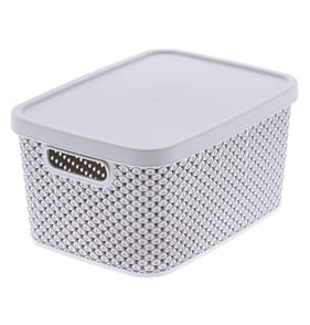 Diamond 3.5L Storage with Lid  - Grey