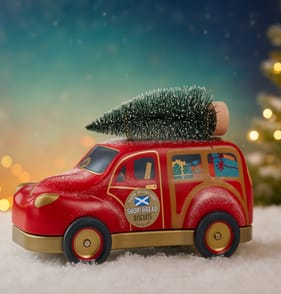 Car With Tree Biscuit Tin
