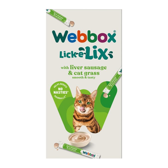 Webbox Lick-e-Lix 4 x 15g - Liver Sausage & Cat Grass