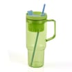 Hydrate 40oz Fruit Infuser Tumbler - Green With Blue Straw
