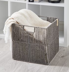 Utility Paper Rope Storage Cube - Grey