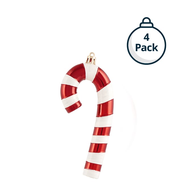Sleigh Bells Hanging Candy Cane 4 Pack