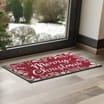Festive Feeling Washable Door Mat - Red Merry Christmas