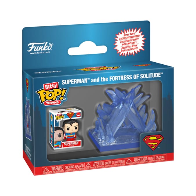 Funko Bitty Pop! Towns Superman Mini Vinyl Figure Set - Superman & Fortress of Solitude