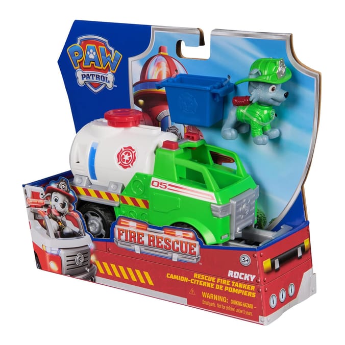 Paw Patrol Fire Rescue Vehicle & Figure - Rocky