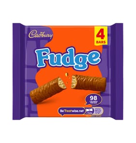 Cadbury Fudge Chocolate Bar 4 Pack Multipack 88g
