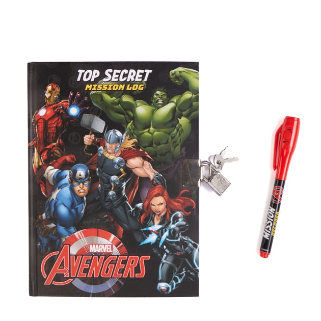 Marvel Avengers Lockable Diary With Invisible Pen | Home Bargains