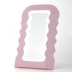Light Up Small Wavy Mirror - Purple