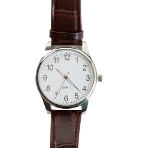 Mens Watch Leather Strap - Brown