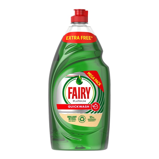 Fairy Platinum Quickwash Original Washing Up Liquid 870ml