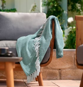 The Lifestyle Edit Earthed Woven Throw - Green