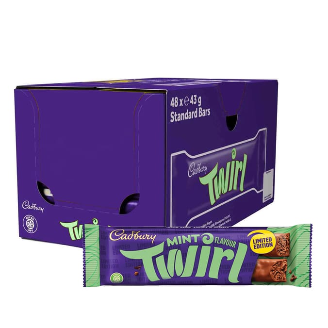 Cadbury Twirl Mint Flavour 43g Limited Edition x48