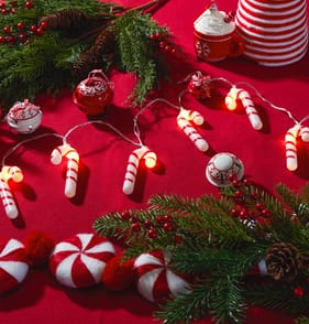 Winter Charm Candy Cane String Lights