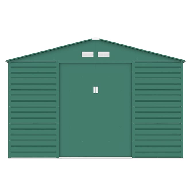 StoreMore Lotus Hypnos Apex Metal Shed 11x10.5ft - Green