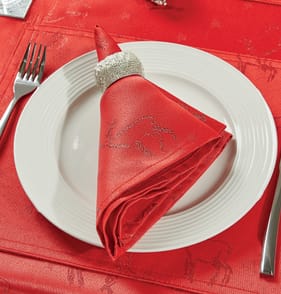 Home Collections 4 Pack Jacquard Napkins - Red