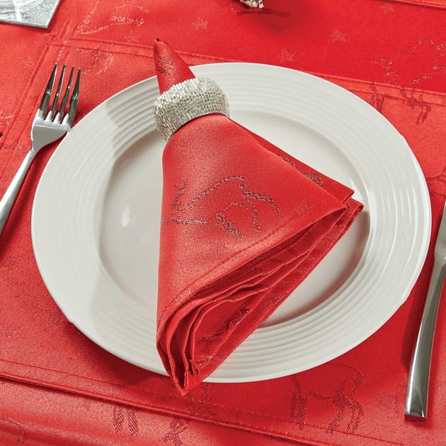 Home Collections 4 Pack Jacquard Napkins Home Bargains