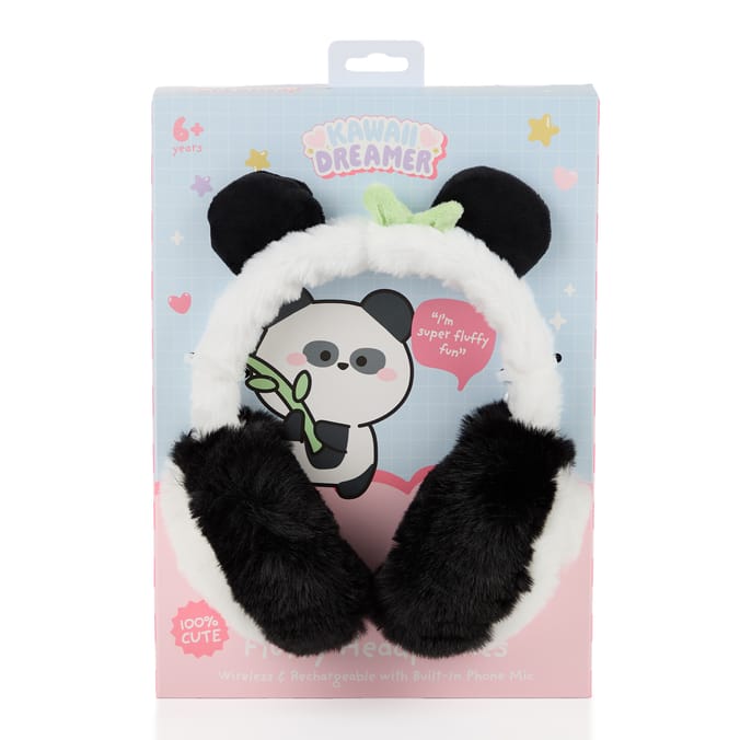 Kawaii Dreamer Fluffy Wireless Headphones - Panda