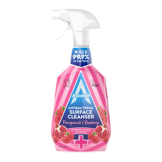 Astonish Antibacterial Surface Cleanser 750ml - Pomegranate & Raspberry