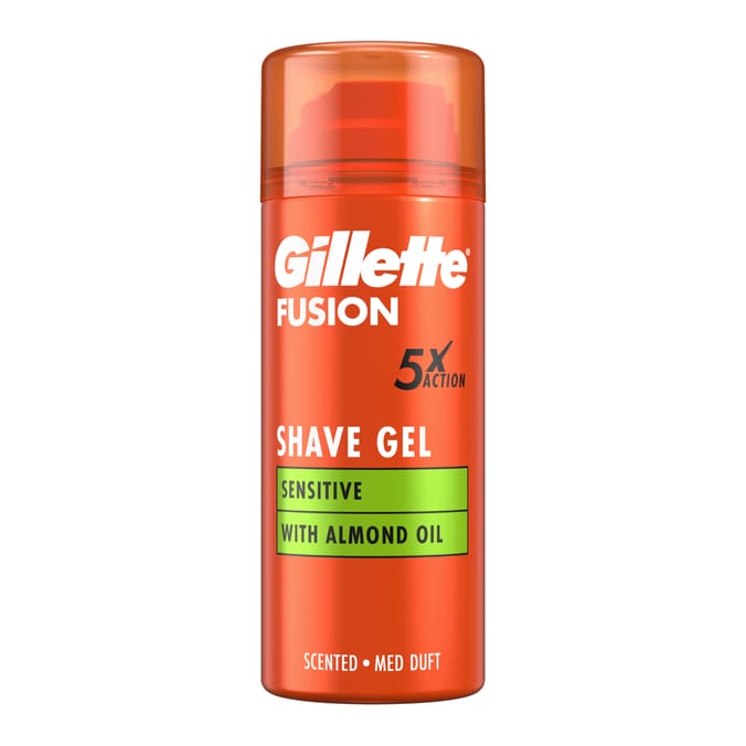 Gillette Fusion Shave Gel 75ml - Sensitive with Almond Oil