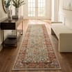 Asiatic Raja Border Runner RA04 - Cream/Red