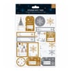 Festive Feeling Sticker Gift Tags 3 Sheets - Gold & Silver