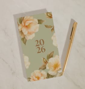 2026 Diary With Pen Set - Flowers