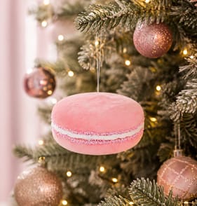 Sleigh Bells Christmas Hanging Decoration Macaron - Pink
