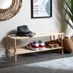 Home Solutions 2 Tier Wooden Shoe Rack