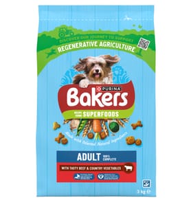 Bakers Superfoods Beef With Vegetables Dry Dog Food 3kg