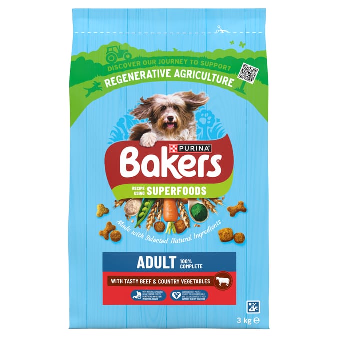 Bakers Superfoods Beef With Vegetables Dry Dog Food 3kg