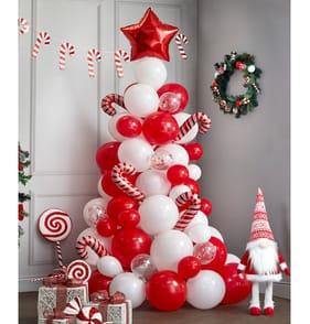 Festive Feeling Balloon Tree - Red/White