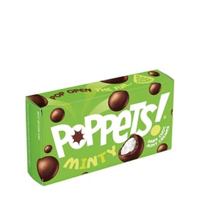 Poppets Dark Chocolate Mint Creams 40g Box x36