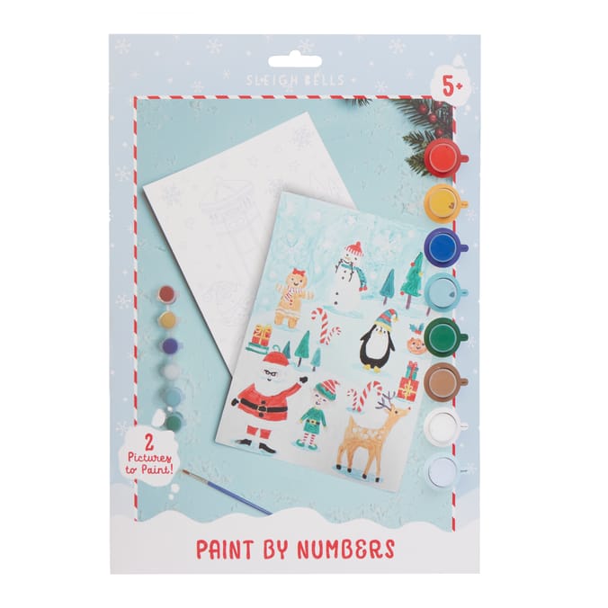 Sleigh Bells Paint By Numbers - Santa