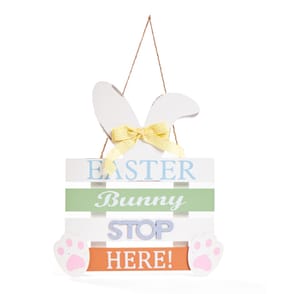 Hoppy Easter Bunny Stop Here Sign