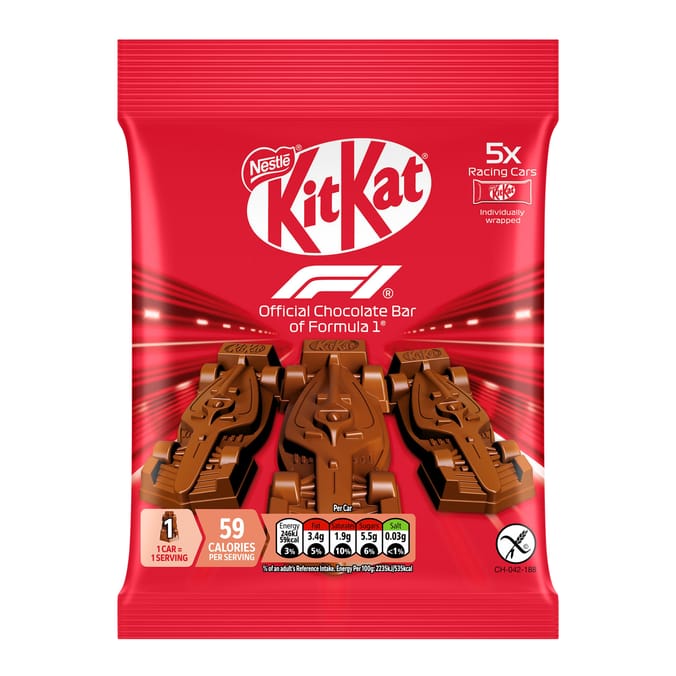 KitKat F1 Chocolate Car Figure 5 Pack Multipack 55g