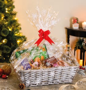 Festive Feeling Luxury 6M Cellophane Wrap - Snowflakes