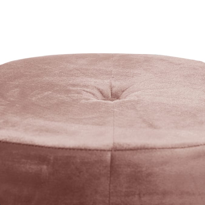 Home Collections Round Velvet Pouf