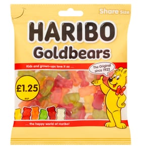 Haribo Goldbears Jelly Fruit Flavour Sweets Sharing Bag 140g