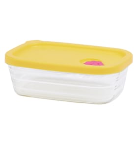 Lock & Lock 360ml Oven Glass Container With Lid - Yellow
