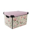 Floral Print Storage Box 17L - Lilac
