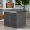 Home Collections Pleated Velvet Square Storage Ottoman