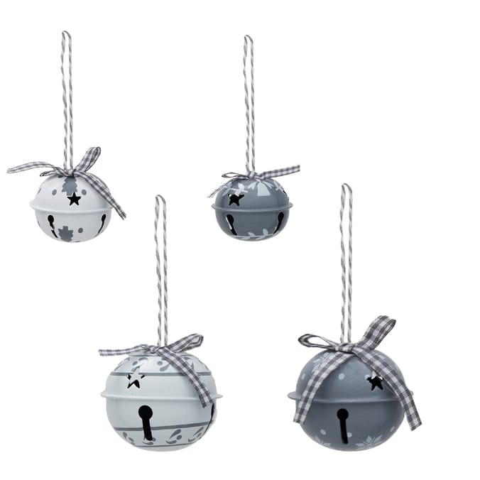 Nordic Spirit Hanging Bell Decoration 14 Pack - Grey