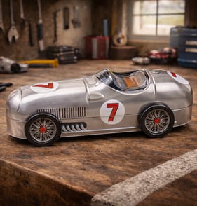 Vintage Car Filled Tin 90g - Silver