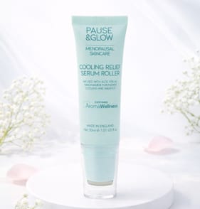 Pause & Glow Menopausal Skincare Cooling Relief Serum Roller 30ml