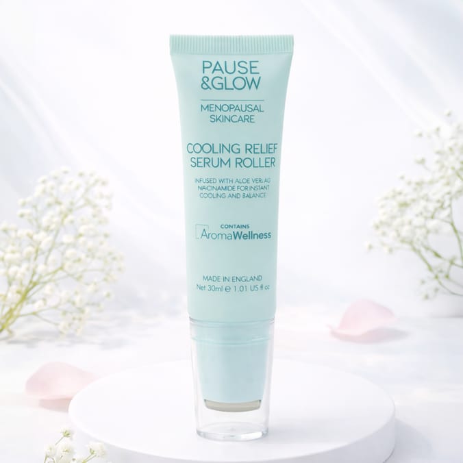 Pause & Glow Menopausal Skincare Cooling Relief Serum Roller 30ml