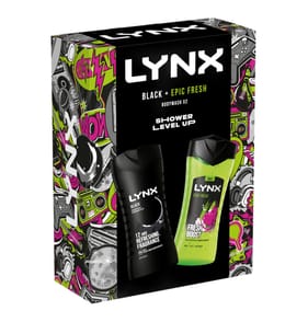 Lynx Body Wash Duo Gift Set - Shower Level Up Black/Epic Fresh