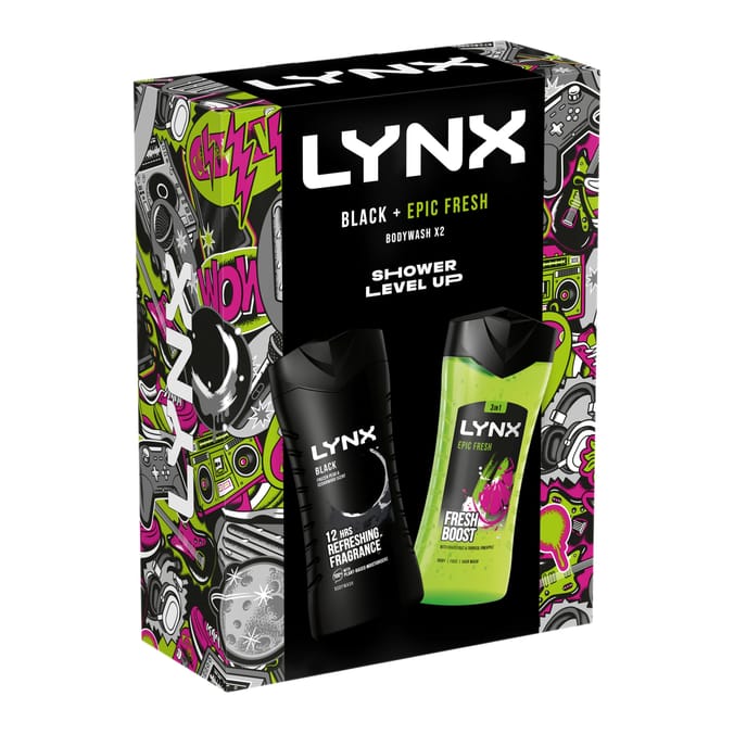 Lynx Body Wash Duo Gift Set Shower Level Up Black Epic Fresh Home lynx-body-wash-duo-gift-set-shower-level-up-black-epic-fresh-home