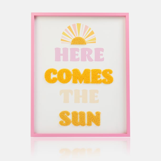 The Kids Edit Tufted Wall Art - Here Comes The Sun