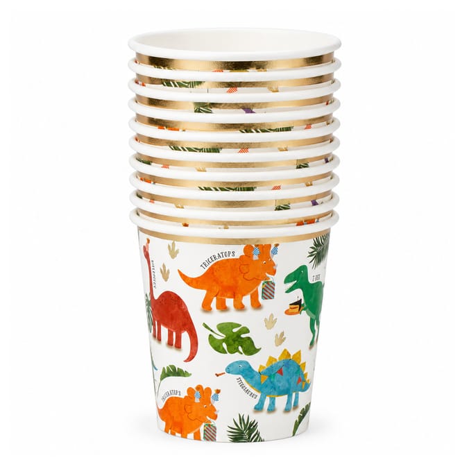 Let's Party Dinosaur Paper Cups 10 Pack