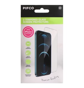 Pifco Tempered Glass Screen Protectors 2 Pack - iPhone 12/12 Pro